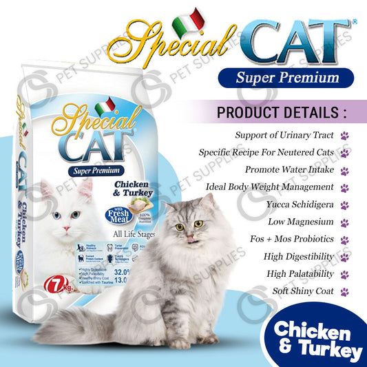 Special Cat 1kg Repacked - Chicken & Turkey Flavor - For All Life Stages - Monge - Cat Dry Food