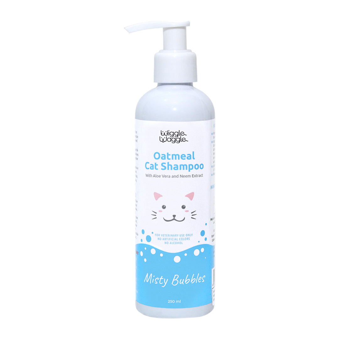 Wiggle Waggle Oatmeal Cat Shampoo  with Aloe Vera & Neem Extract