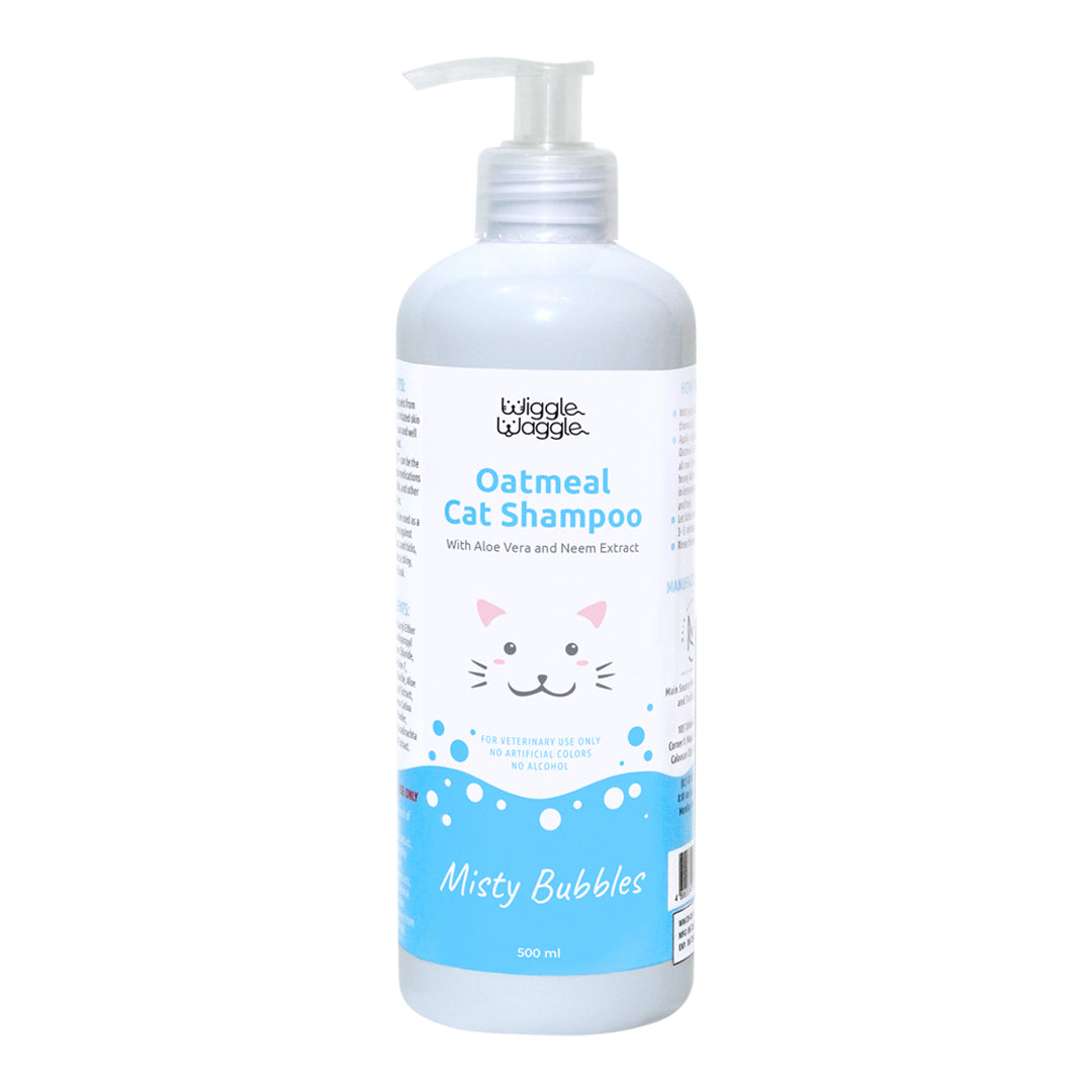 Wiggle Waggle Oatmeal Cat Shampoo  with Aloe Vera & Neem Extract